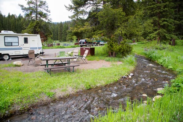 Campsite with stream - NPS / Neal Herbert
