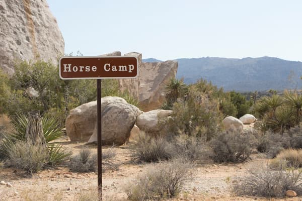 A sign that reads "Horse Camp". - NPS/Brad Sutton