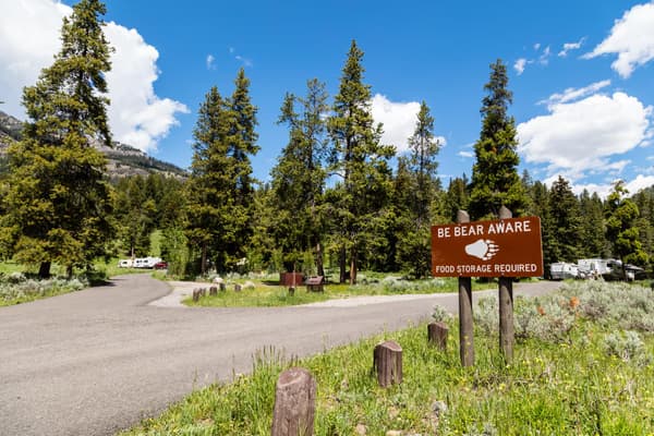 The entrance to the Pebble Creek Campground - NPS/ Jacob W. Frank